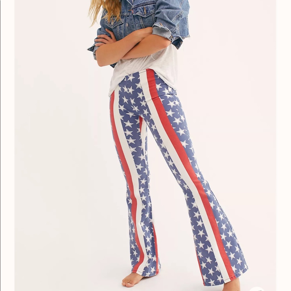 Free People Stars and Stripes Penny Jeans